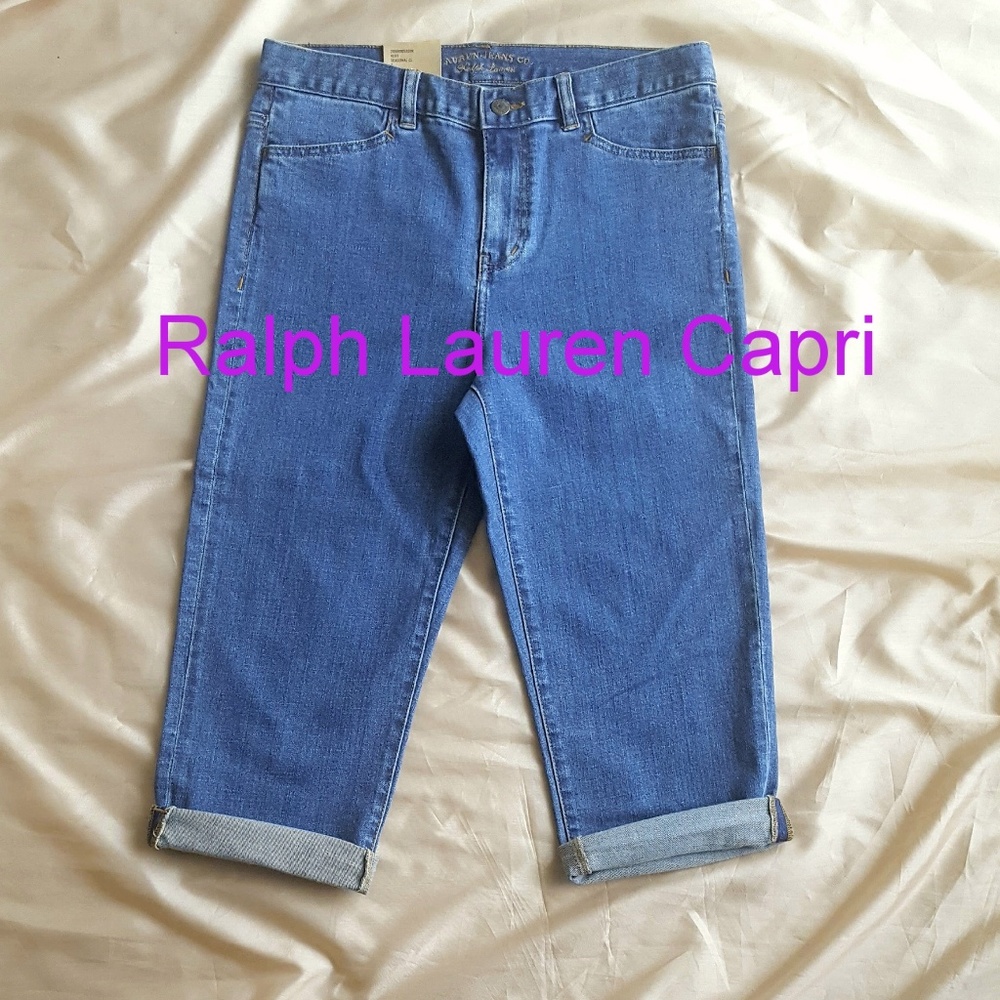 Ralph Lauren Cropped Stretch Capri Jeans Size 8